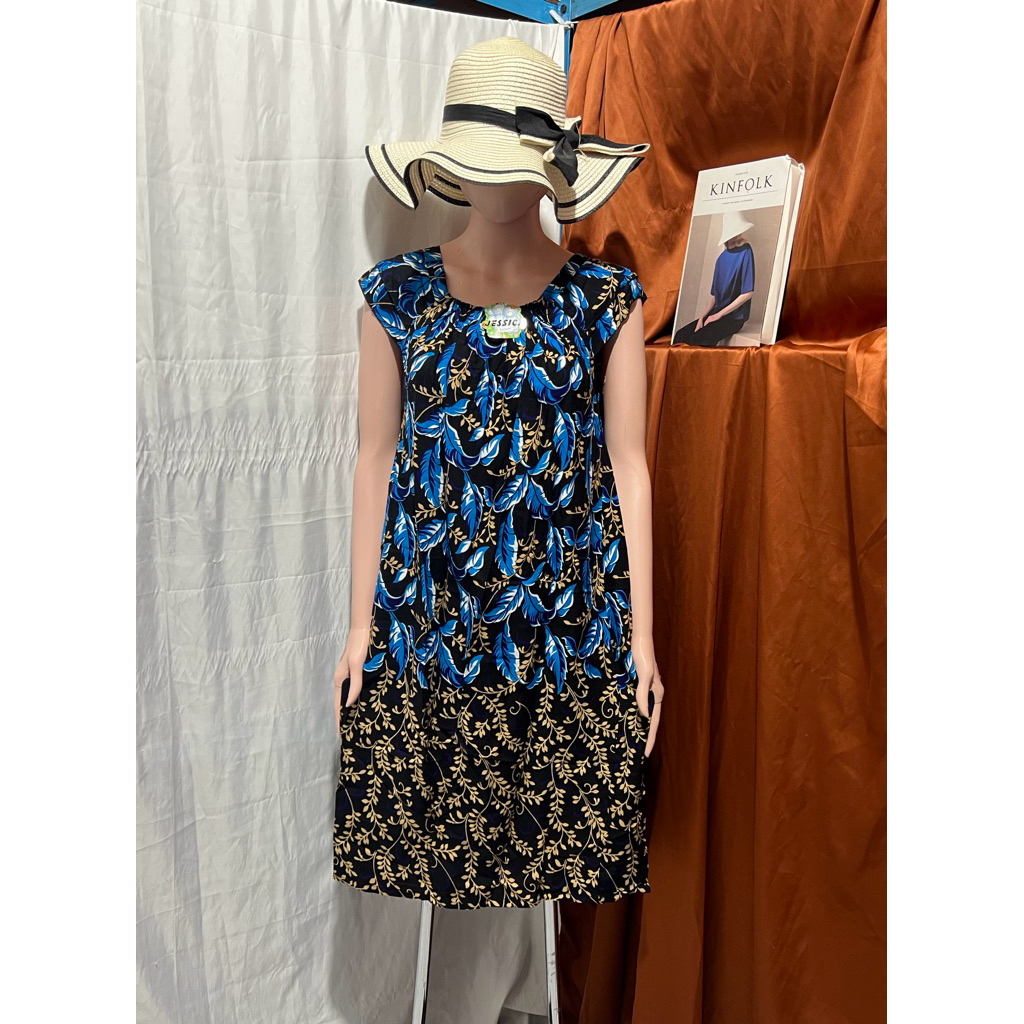 Daster Batik Jessica Jumbo LD 120cm Daster Batik Wanita Jumbo Grosir Daster Susun Kancing Busui