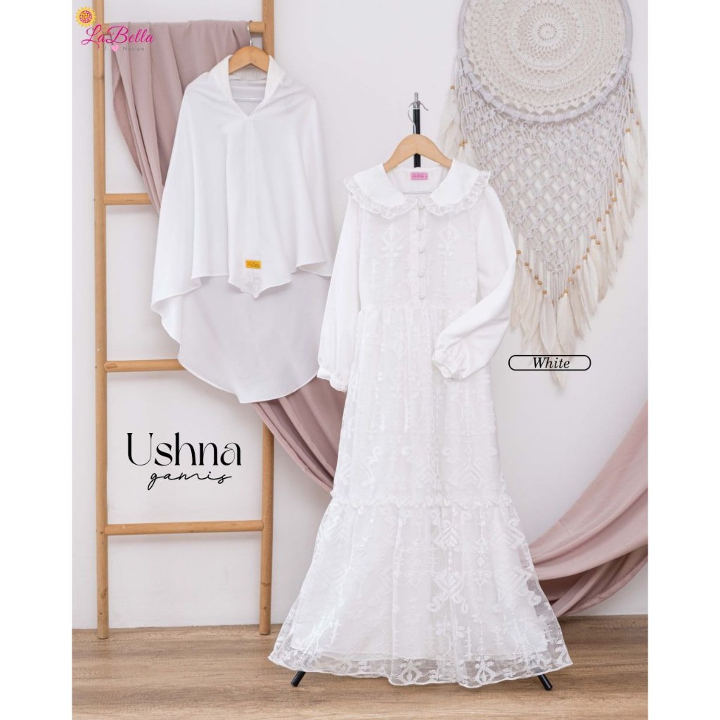 GAMIS PUTIH ANAK PEREMPUAN USHNA BY LABELLA