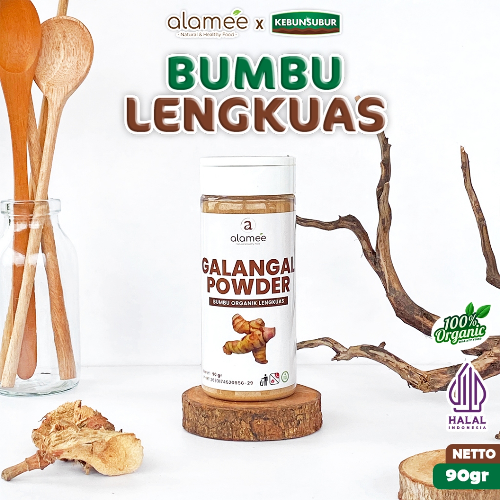 

ALAMEE Lengkuas Bubuk Bumbu Dapur Instan Galangal Powder Murni Asli Seasoning Tabur Kebunsubur