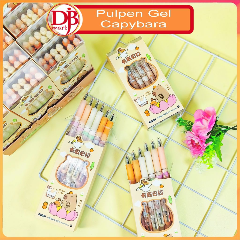 

DJB - Bulpen Mekanik 0,5mm Motif Karakter Capybara / Pulpen Alat Tulis Tinta Hitam