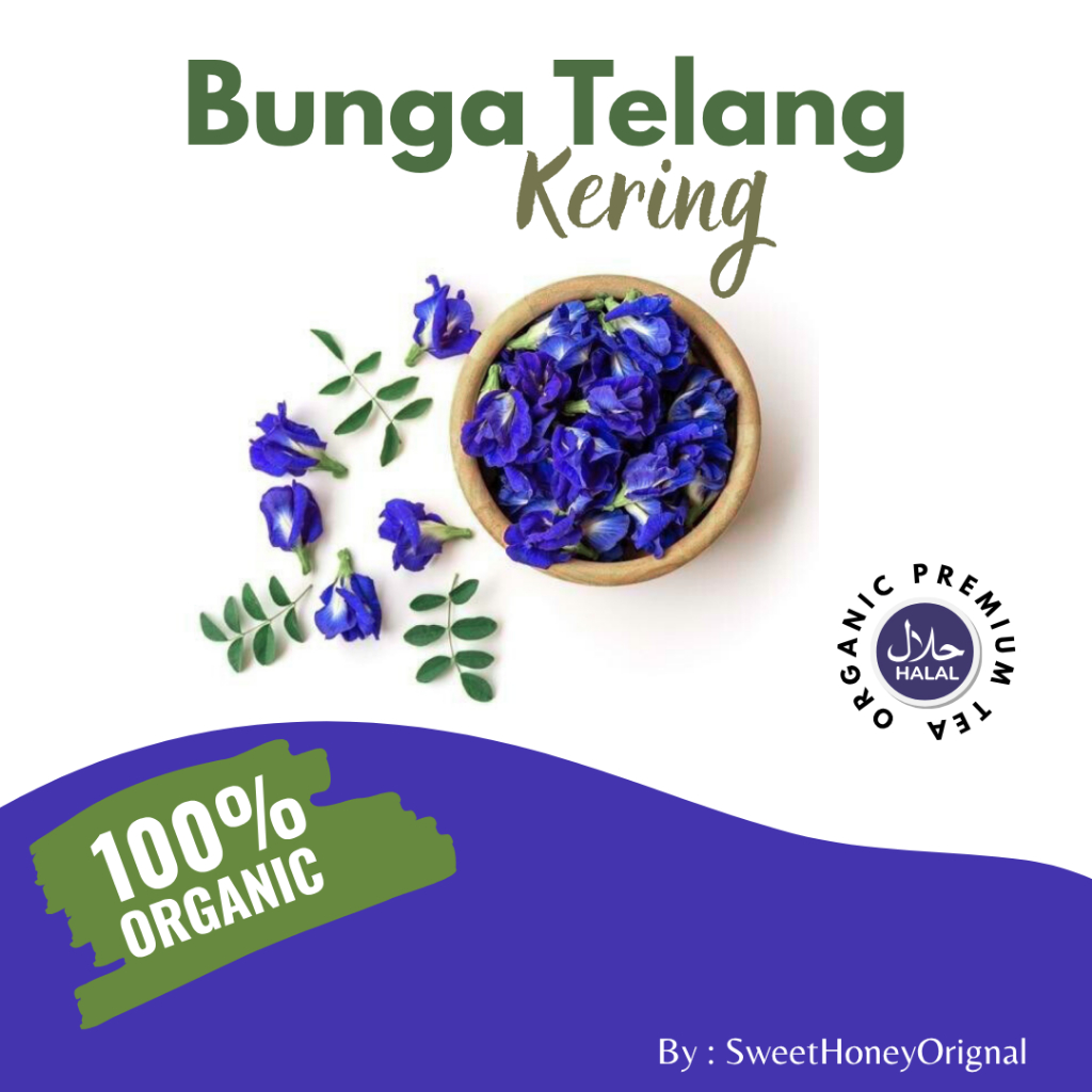 

Bunga Telang Kering Organik / Teh daun telang