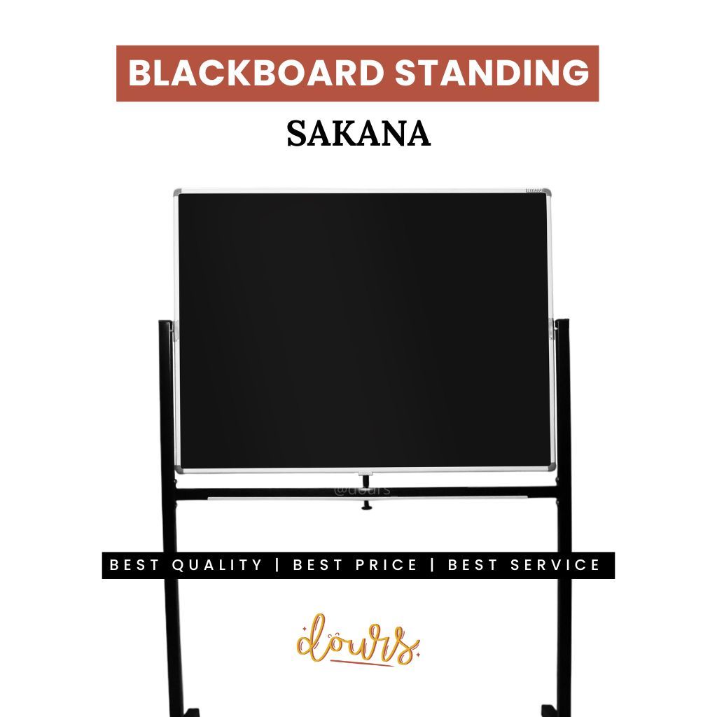 

Black Board Papan Tulis SAKANA STANDING RodaMagnet 60x90 60x120 80x120 90x120 90x180 120x180 120x240