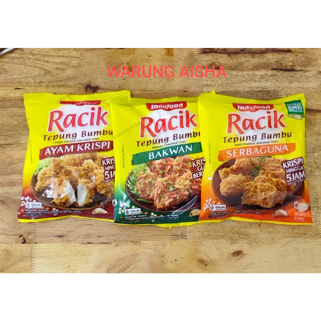 

Bumbu Masak Tepung Bumbu Indofood Racik Serbaguna Bakwan Ayam Krispi 210 gr