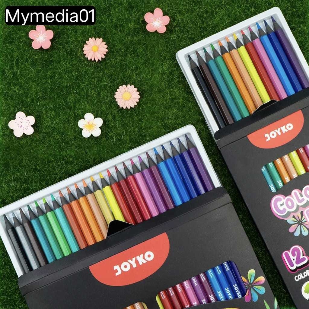 

PENSIL WARNA TANPA KAYU JOYKO CP-0133-24 JOYKO WOODLESS COLOR PENCILS 24 WARNA TERMURAH (12 SET)