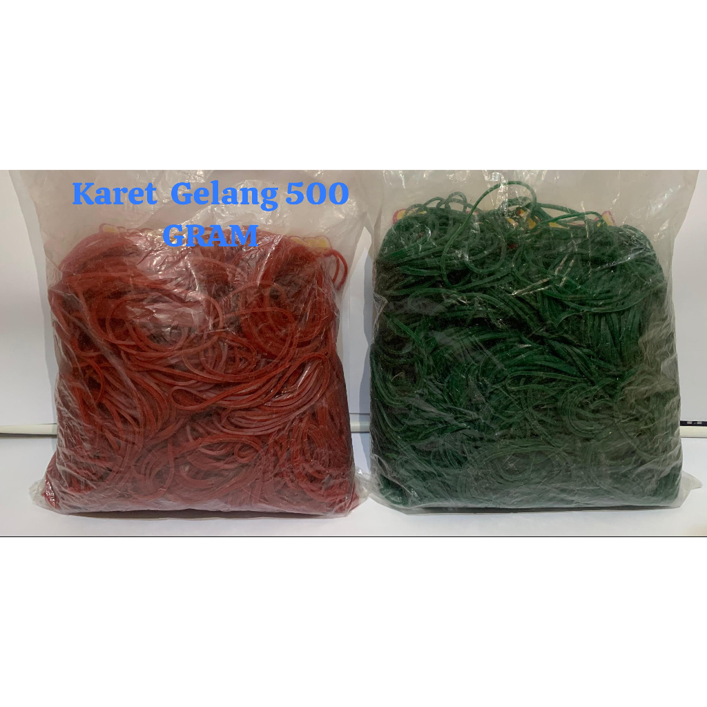 

KARET GELANG 500 gram WARNA MERAH HIJAU / KARET GELANG MERAH HIJAU ELASTIS