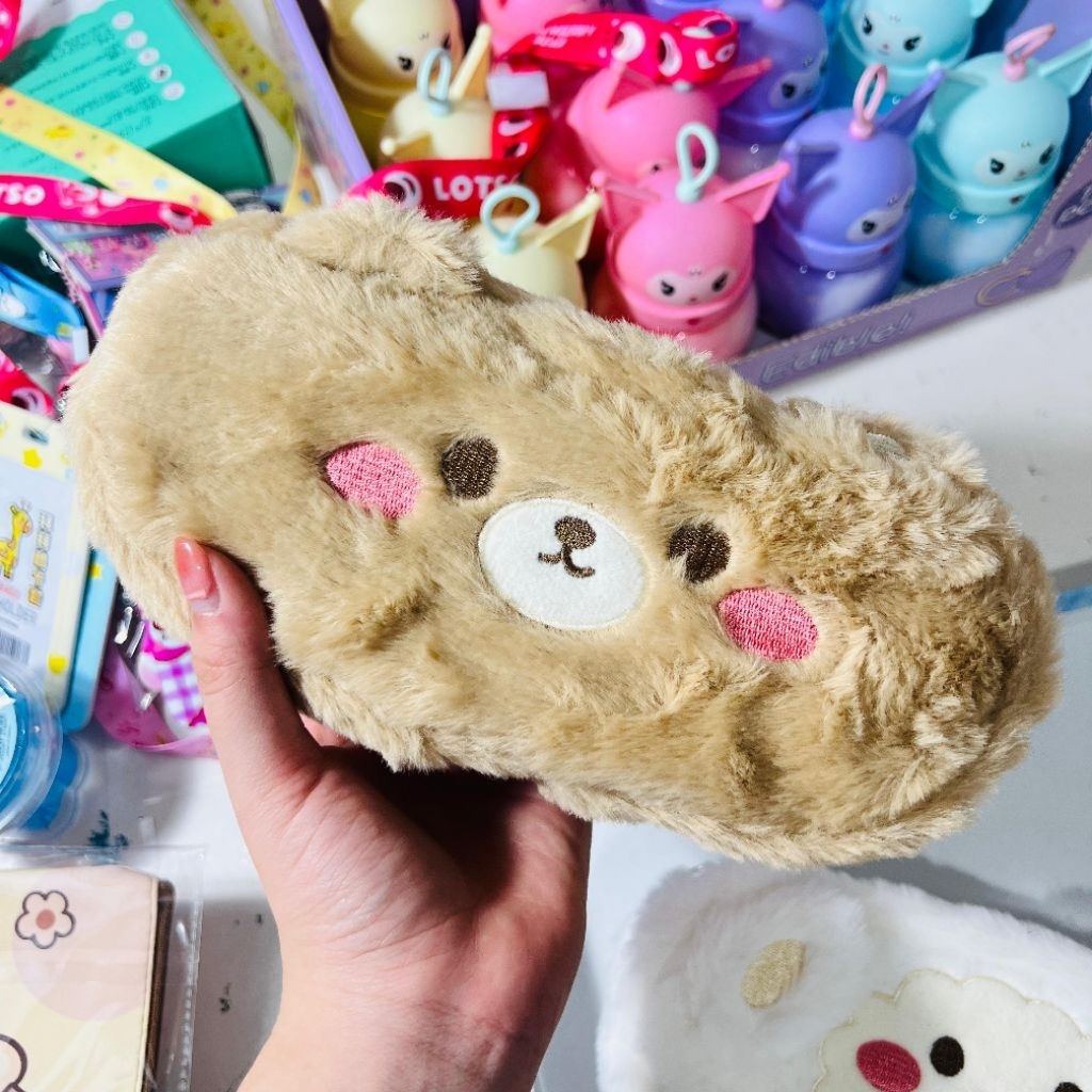 

Kotak Pencil /Pencil Suitcase Bulu Katakter Bear&Sheep