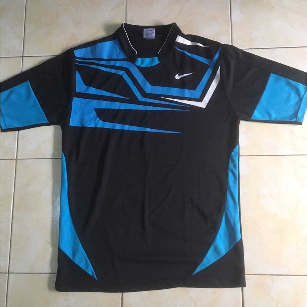 Kaos Jersey Biru Hitam