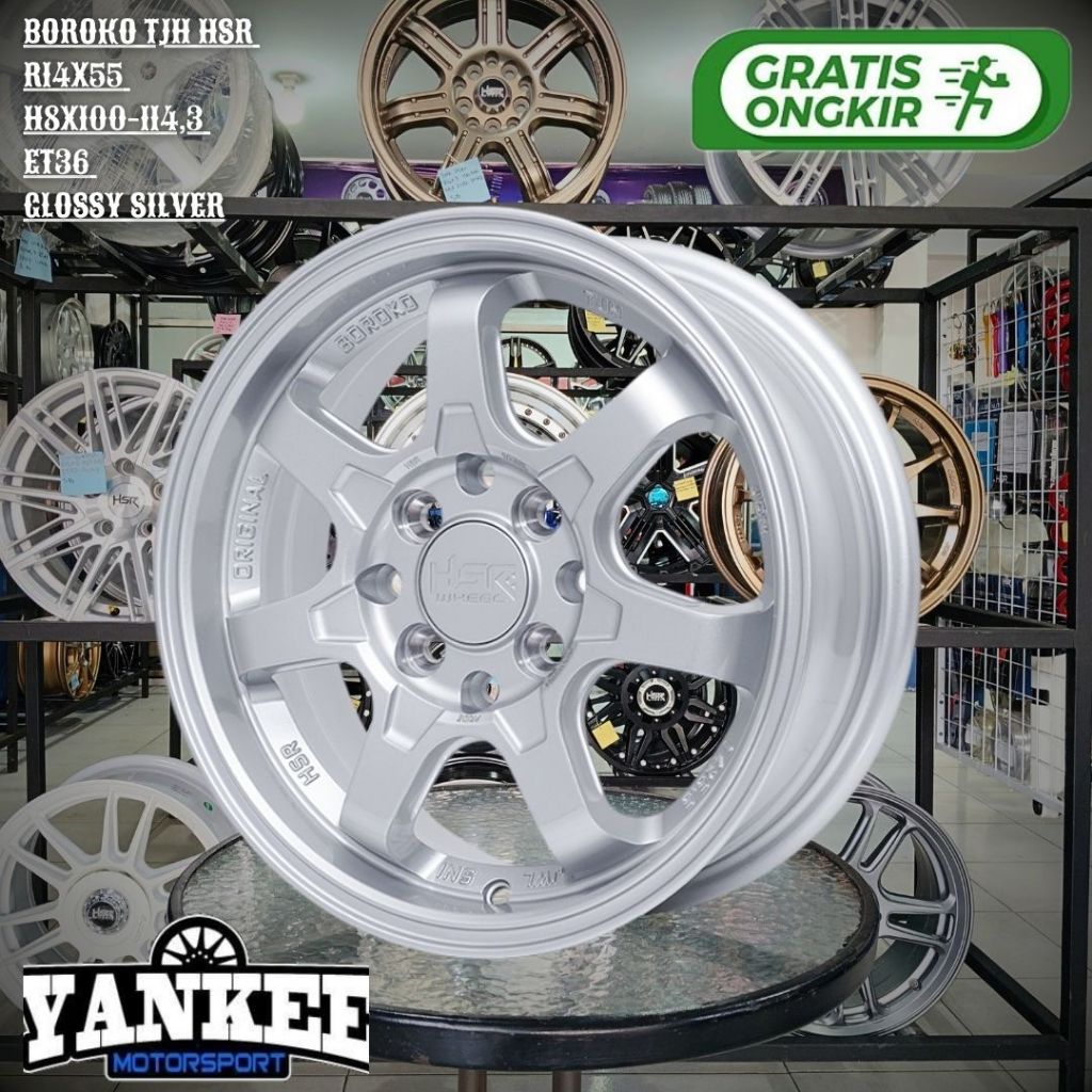 Velg Racing Mobil AVANZA,XENIA,BRIO,KARIMUN Ring 14 R14 BOROKO TJH HSR Pelek mobil Murah
