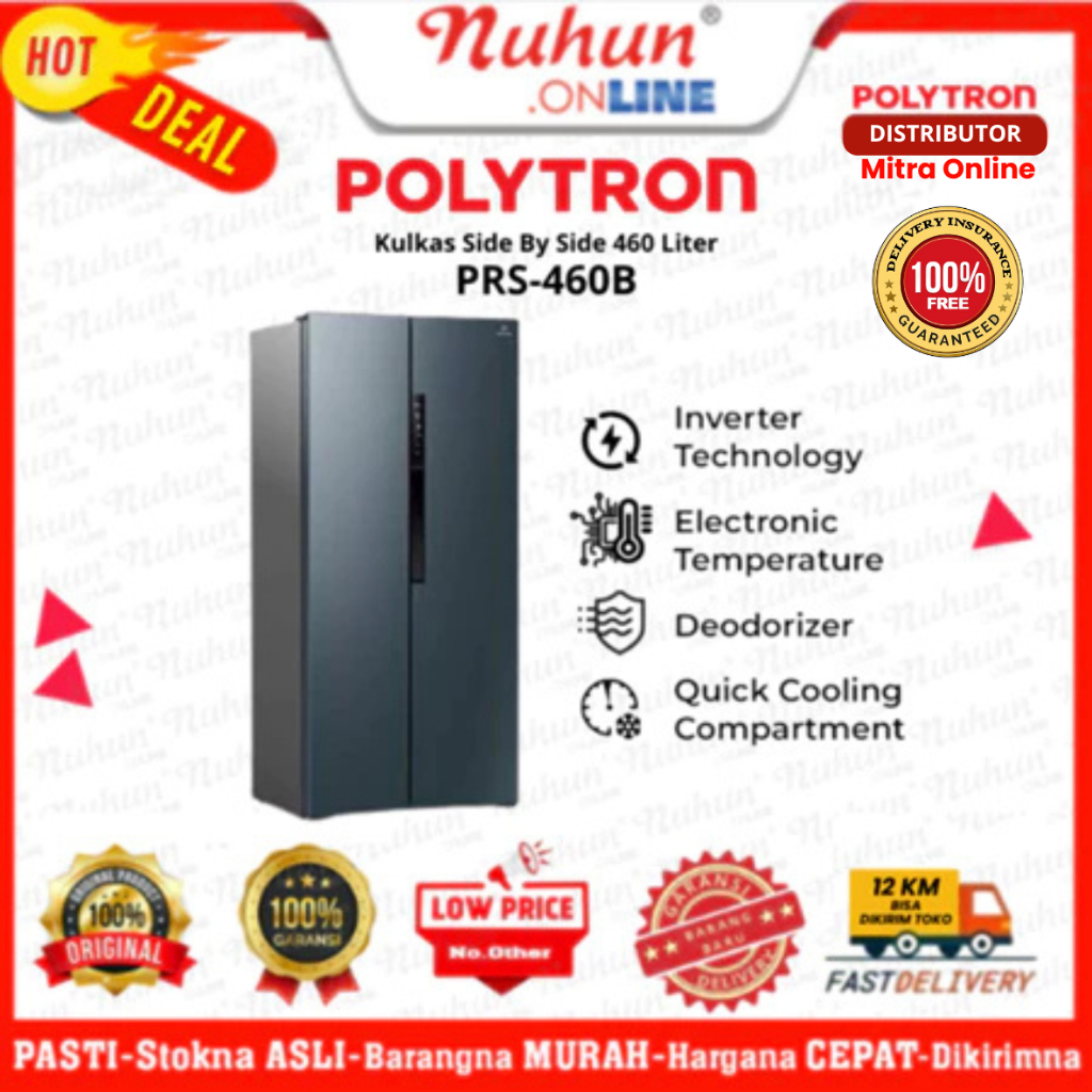 Polytron Kulkas 2 Pintu Side by Side 460B PRS