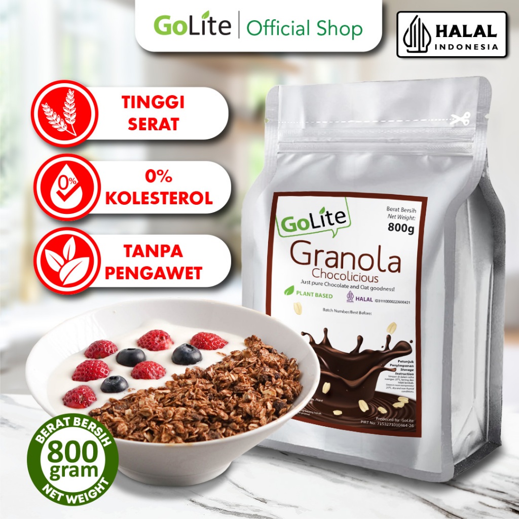

Granola Chocolicious 800gr - GoLite Toasted Muesli Choco