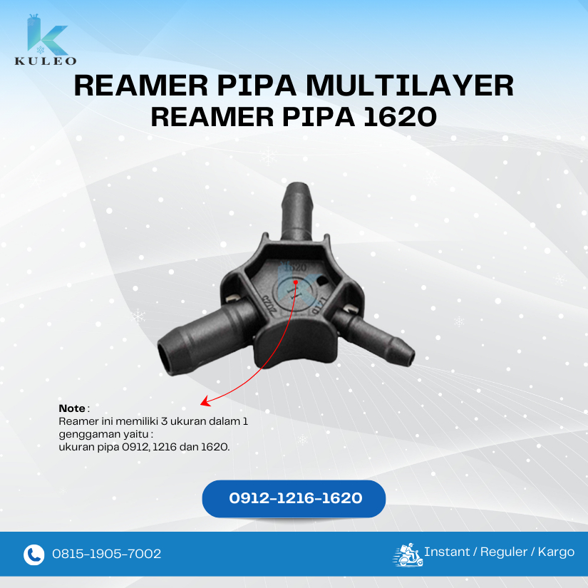 Alat instalasi - Reamer Pipa Multilayer 3 ukuran 0912-1216-1620