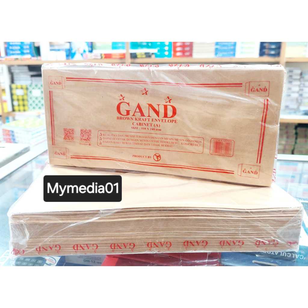 

AMPLOP COKLAT KABINET GAND 1 PAK ISI 100 LEMBAR TERMURAH ECER 1PAK