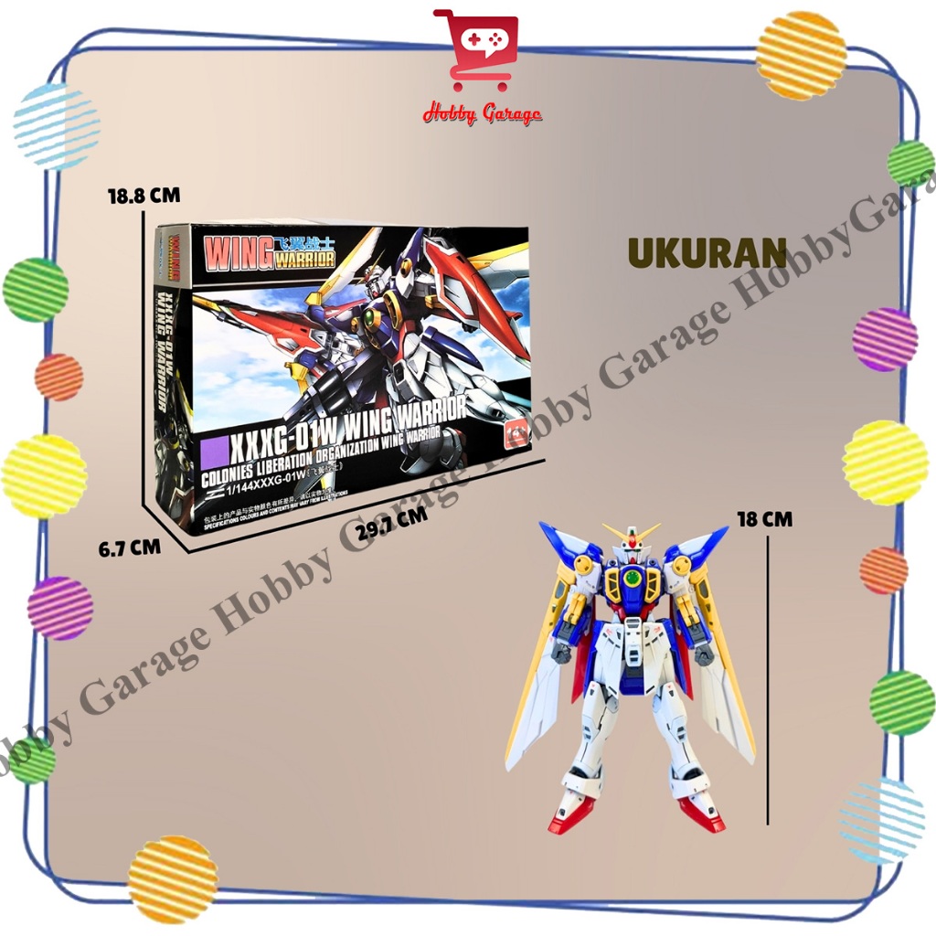 JM Indonesia Figure Wing Warrior HG 1/144 Deformation Robot Burung XXXG-01W FY-01