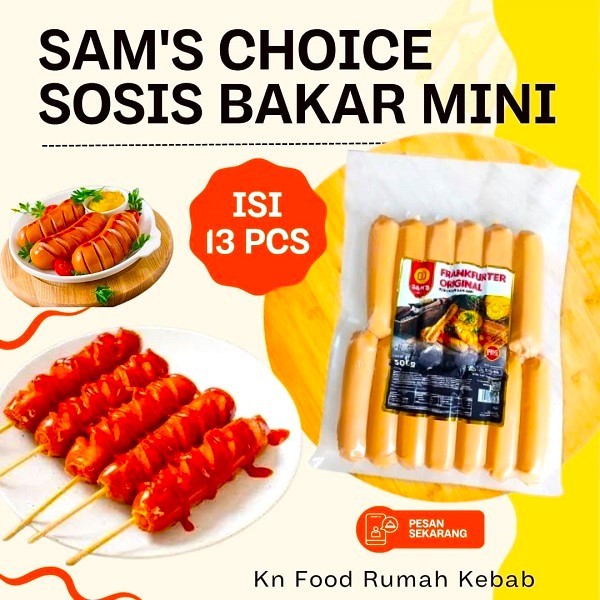 

Sosis bakar sam's panjang 9 cm isi 13pcs Sosis Bakar Sams Choice sosis frankfurter isi 13 500grm