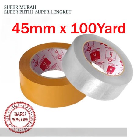 

Lakban bening / coklat HP TAPE 45mm x 100 yard/110 yard__015