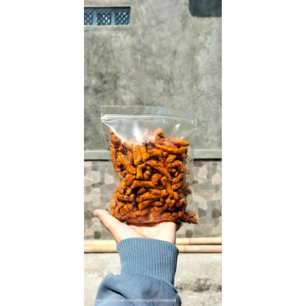 

Basreng iris daun jeruk boleh berminyak/kering