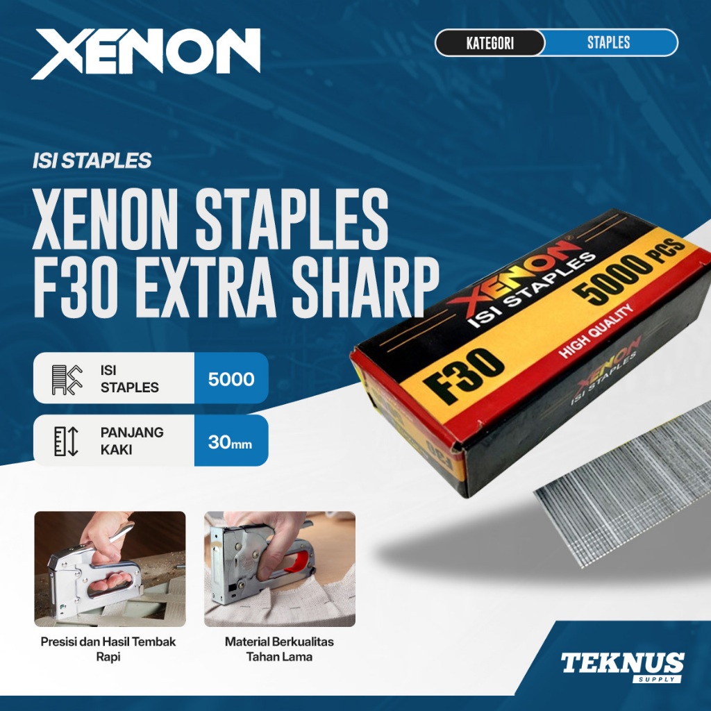 

XENON F30 Extra Sharp Staples - Isi 5000 | Teknus Supply
