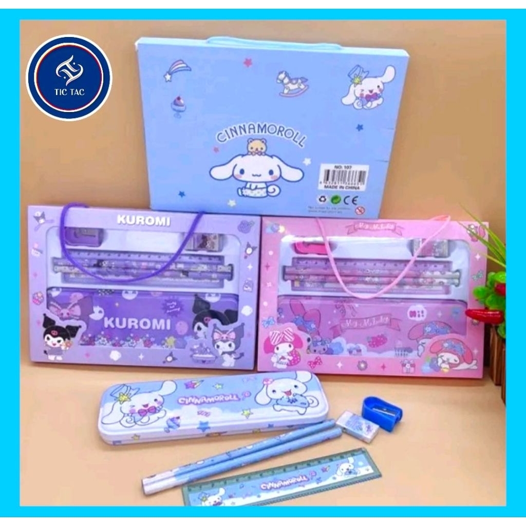 

Stationary 6 In 1 Sanrio Set Alat Tulis Kuromi Melody Cimnamoroll Untuk Anak Sekolah