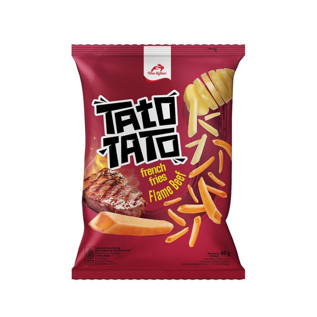 

Dua Kelinci Tato Tato Snack Kentang Flame Beef 60 gr