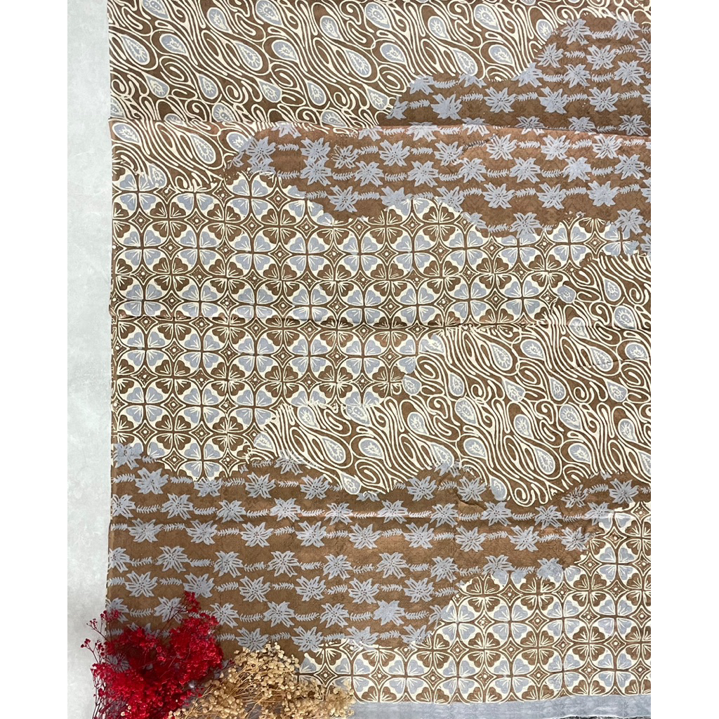 kain batik doby cap pastel motif pulauan panjang 2,5m