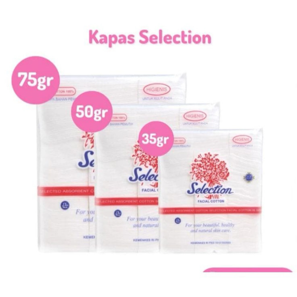 KAPAS SELECTION 35gr,50gr,75gr||Kapas Selection||Kapas higienis