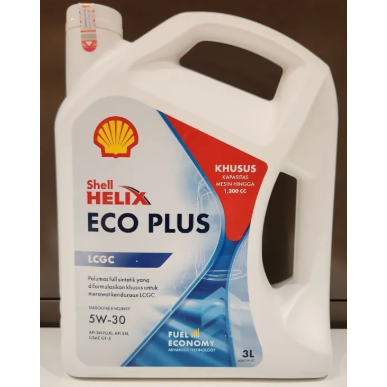 SHELL Oli Mobil Helix Eco Plus 5W-30 Full Synthetic 3L Mobil Ayla Agya Brio Sigra Ertiga Cayla