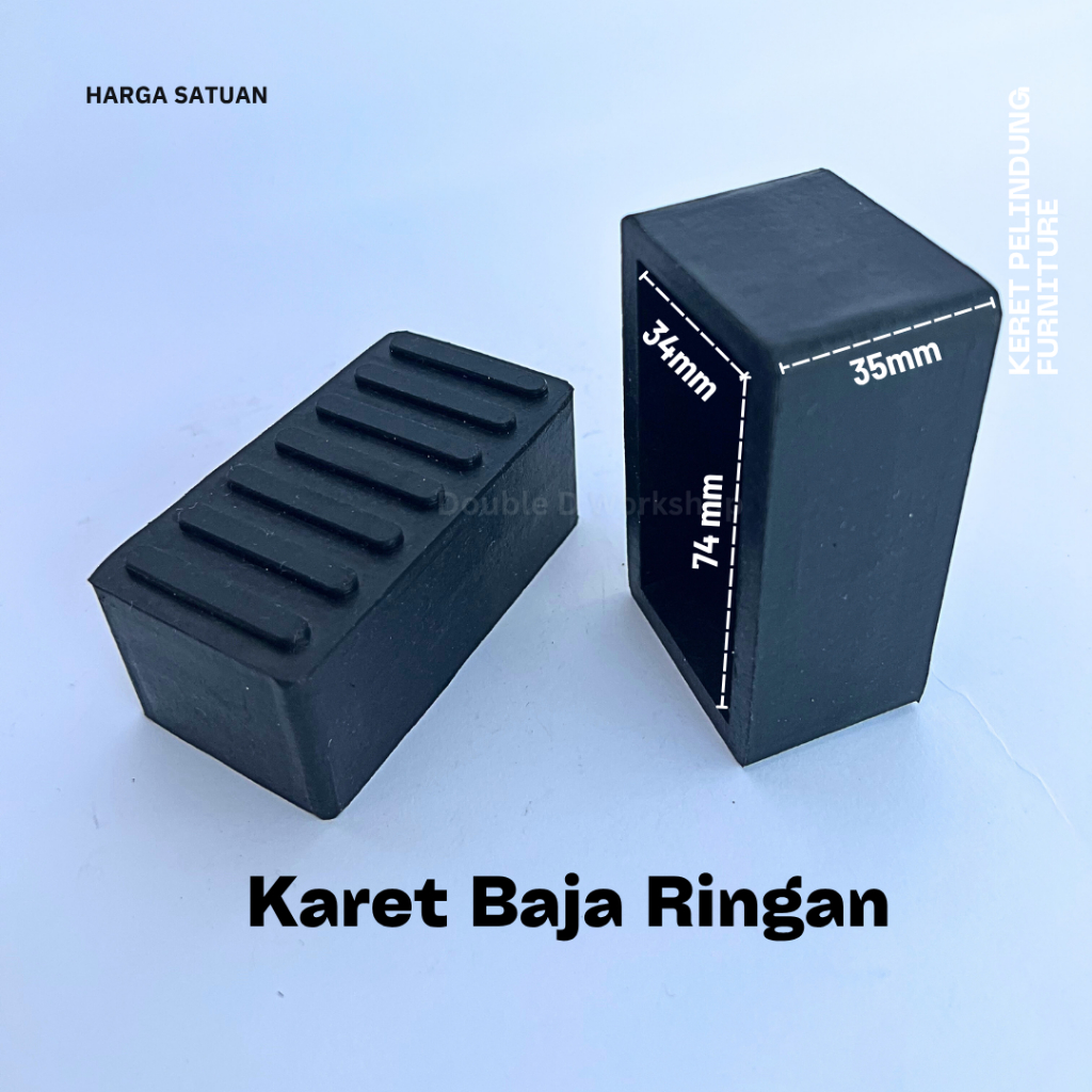 Karet Baja Ringan Kanal C / Karet Kaki Ujung Rak, Kursi, Meja, Tangga dari Baja Ringan Kanal C