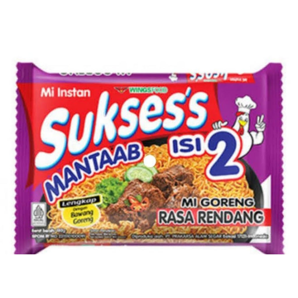 

Sukses Isi 2 Mie Instan Mi Goreng Rasa Rendang 132 gram