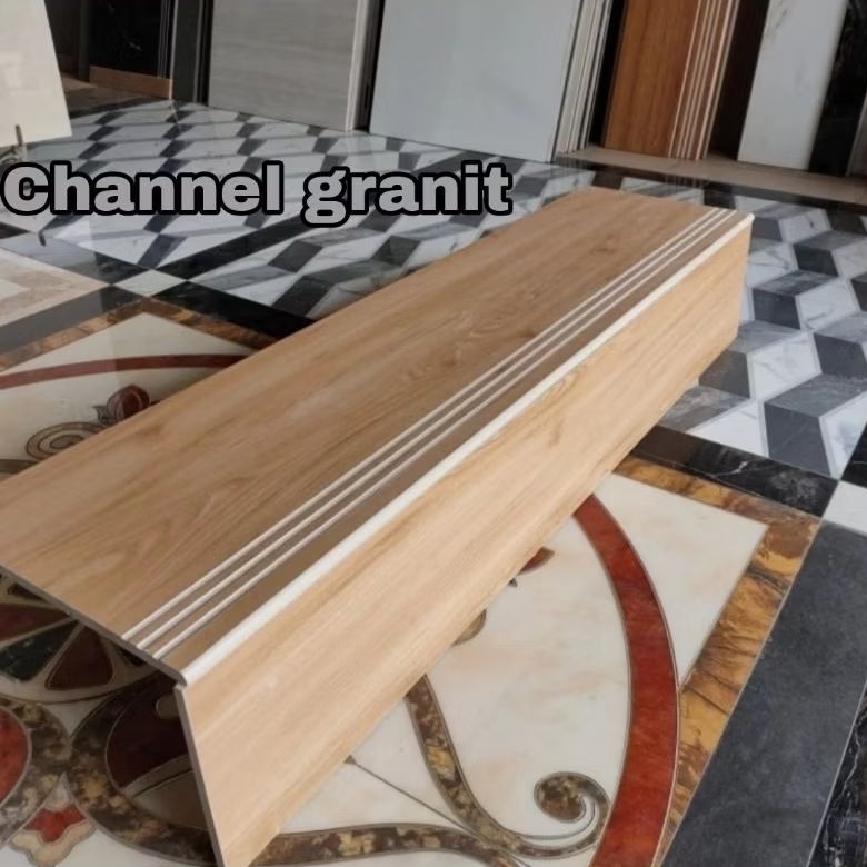 Granit anak tangga 30×90 dan 20×90 motip kayu Natural kingwood permukaan Matt kasar