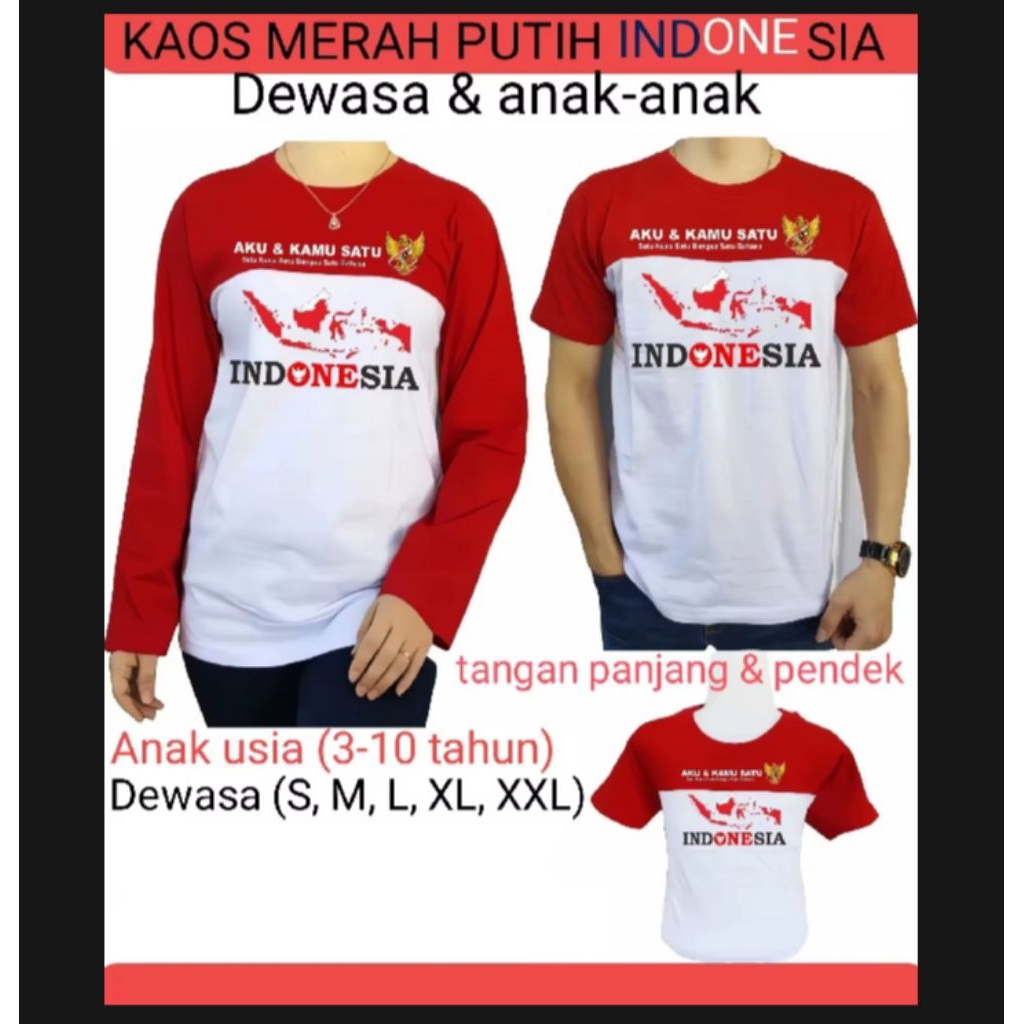 kaos 17 Agustus 2025 Dewasa anak