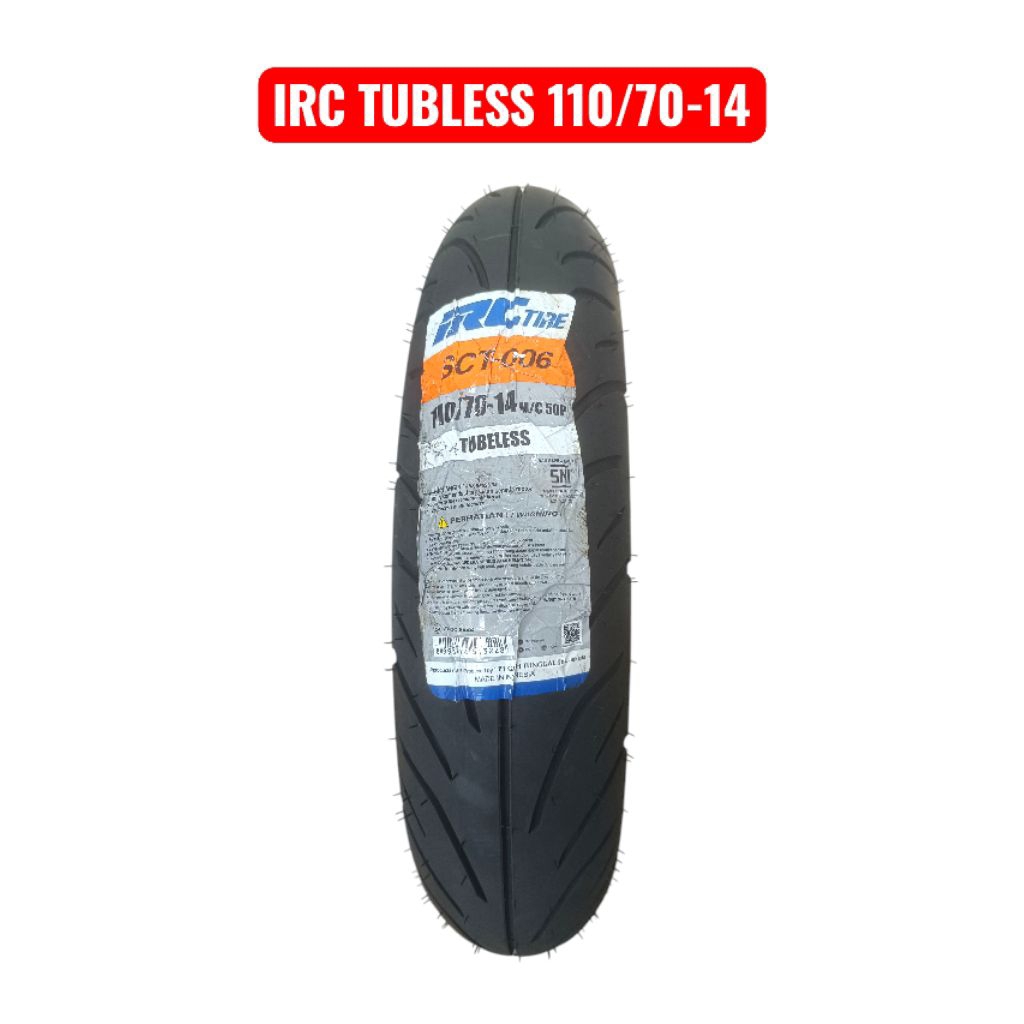 BAN LUAR IRC TUBLESS 110/70-14