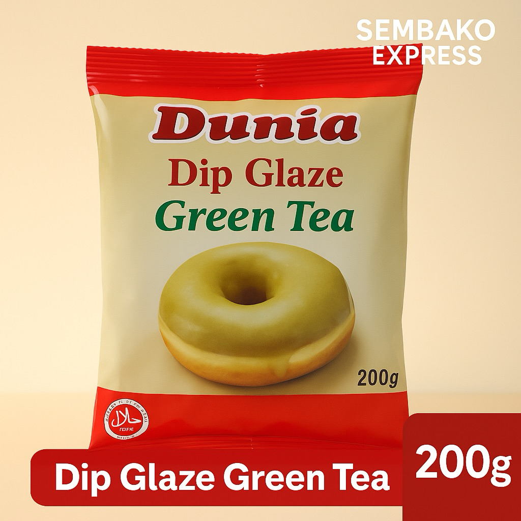 

Dunia Dip Glaze Green Tea 200g – Topping Donat Rasa Teh Hijau Lezat & Praktis