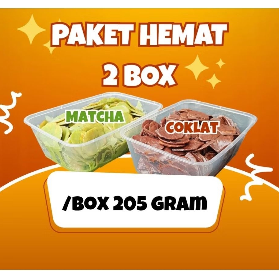 

( PAKET HEMAT LUMER 2 BOX ) Kripik Pisang Lumer Rasa Matcha/Coklat