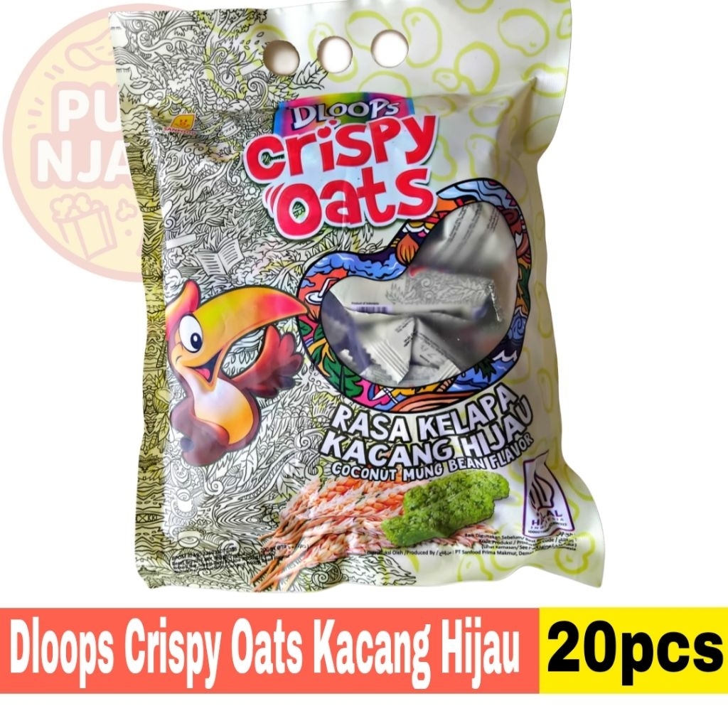 

Dloops Crispy Oats Kelapa Kacang Hijau Bag Besar isi 20pcs