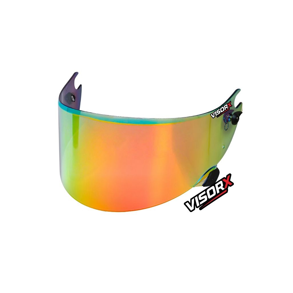 VISOR X KACA HELM SHIELD FOR SHARK RACE R PRO GP WARNA IRIDIUM RED & BLUE