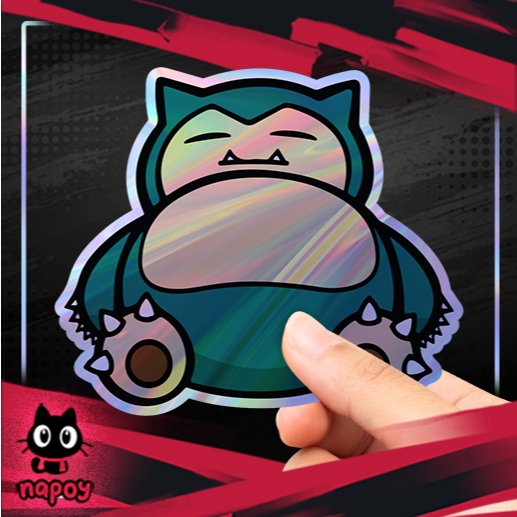 

Stiker Hologram Anime Game Pokemon Snorlax V3