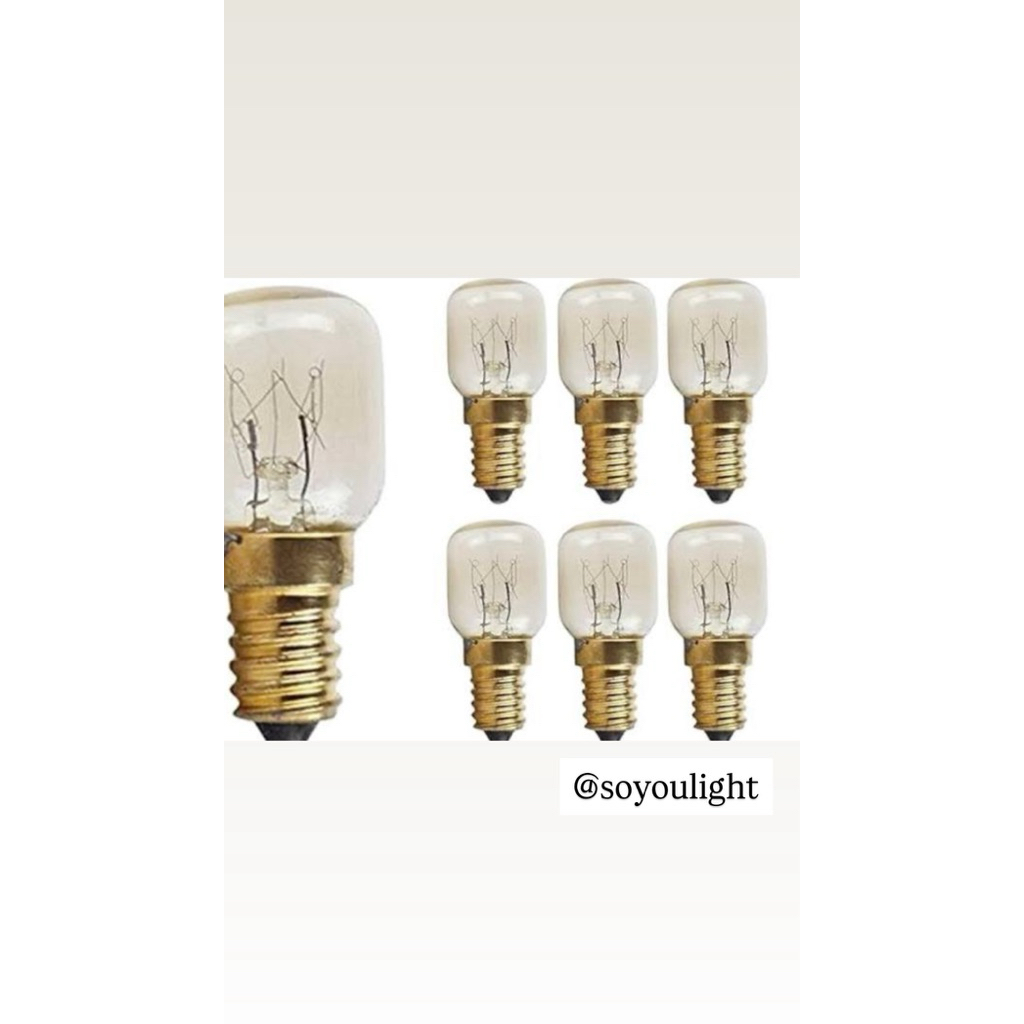 Lampu Panas Oven 300°C 25W E14 220V - 240V Tahan Panas Sampai 300 Derajat