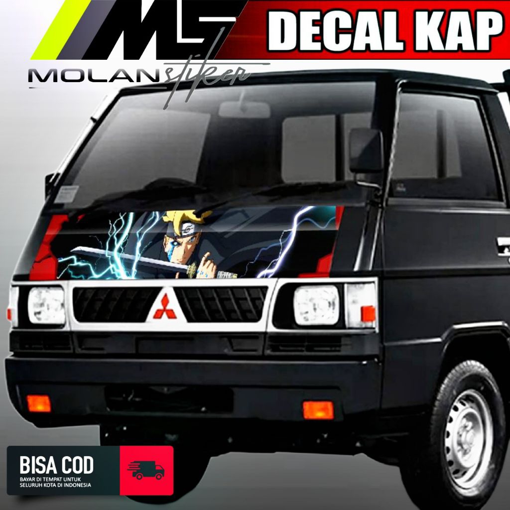 Decal Sticker Striping Variasi Kabin Depan L300 Pickup Decal Kap/Kabin Depan L300 Pu Decal Universal