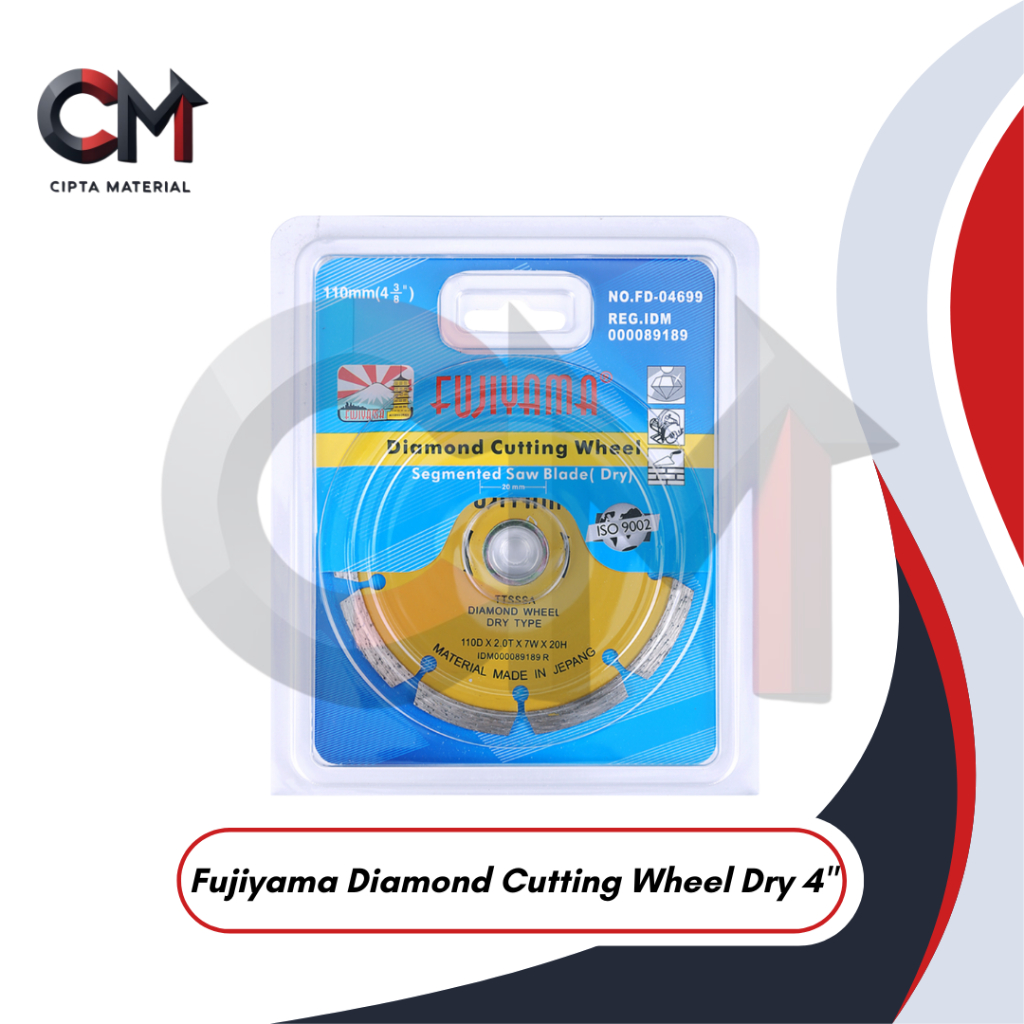 DIAMOND CUTTING WHEEL 4”/POTONG KERAMIK/BATU ALAM FUJIYAMA / FUJIYAMA DIAMOND CATINGWELL