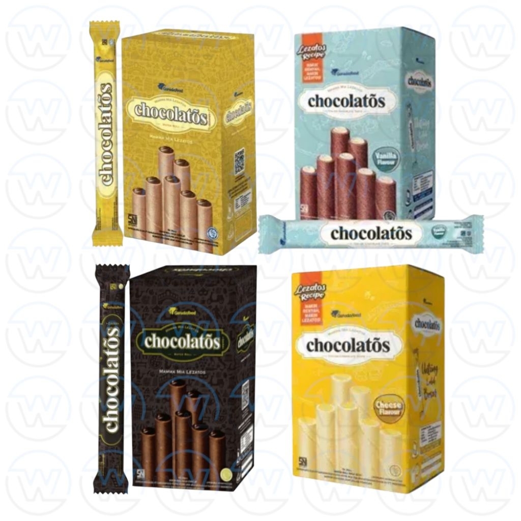 

Chocolatos Wafer Roll 14gr × 24pcs [Eceran Rp1.000]