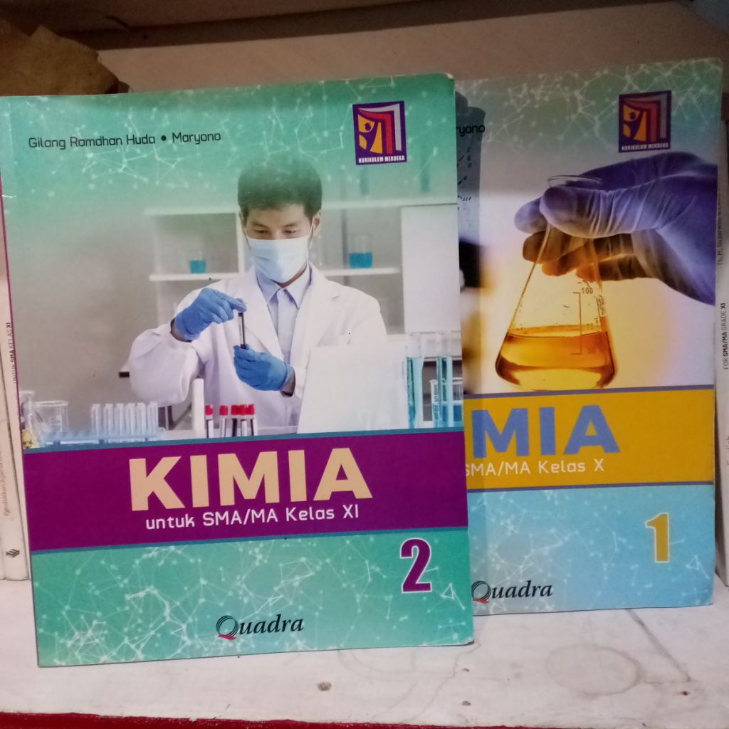 Buku Bekas Quadra Kimia. SMA MA Kelas X, XI Kurikulum Merdeka Penerbit Quadra