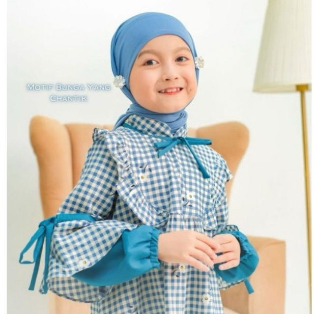 Oneset Anak Motif Kotak-Kotak | Setelan Anak Series Alesha by Umma.daily | Set Tunik Anak Perempuan 