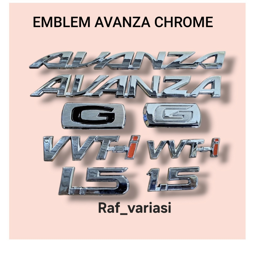 Emblem avanza G 1.5 vvti / emblem tulisan avanza / emblem avanza old / emblem vvti G avanza 1.5 / to