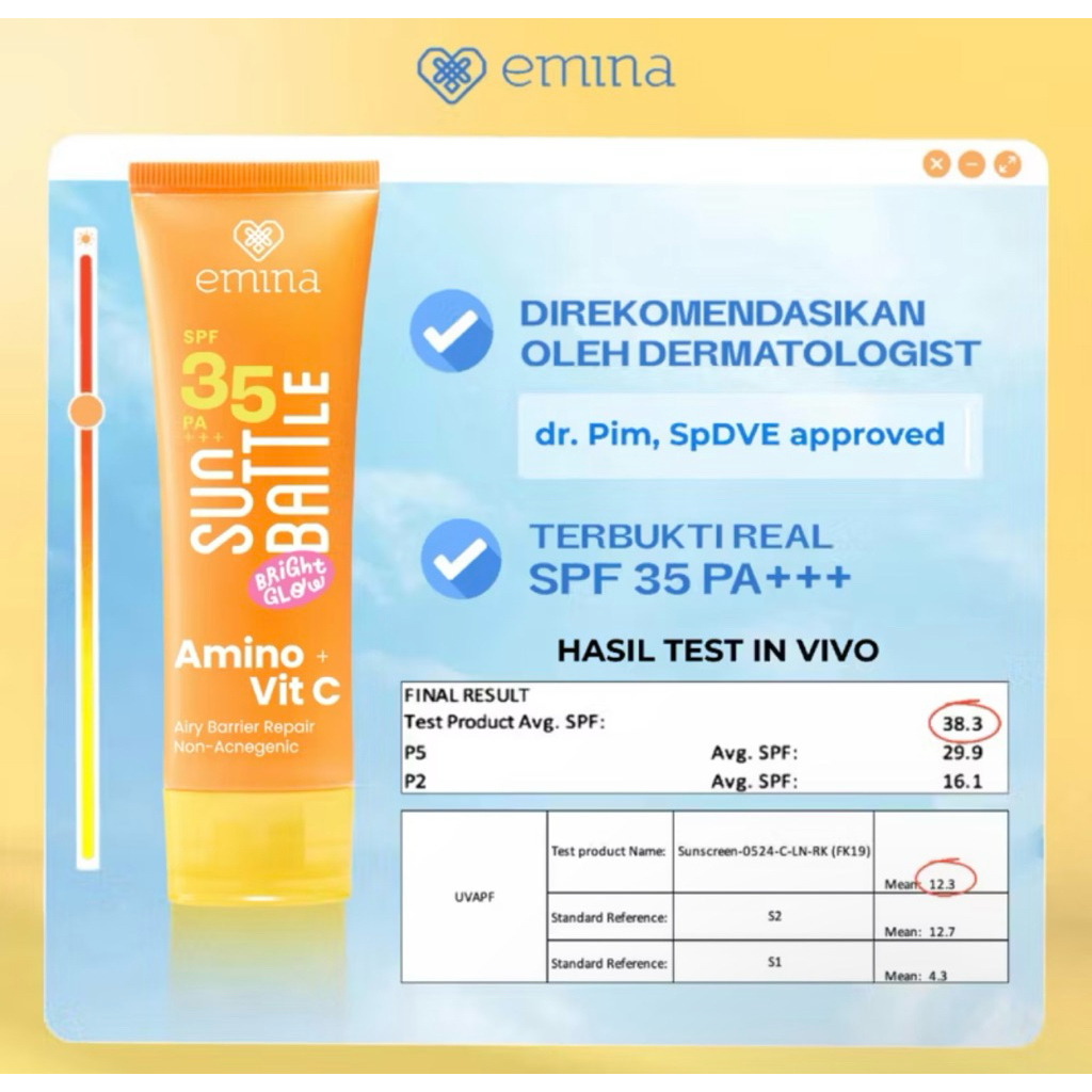 Emina sun battle spf 30