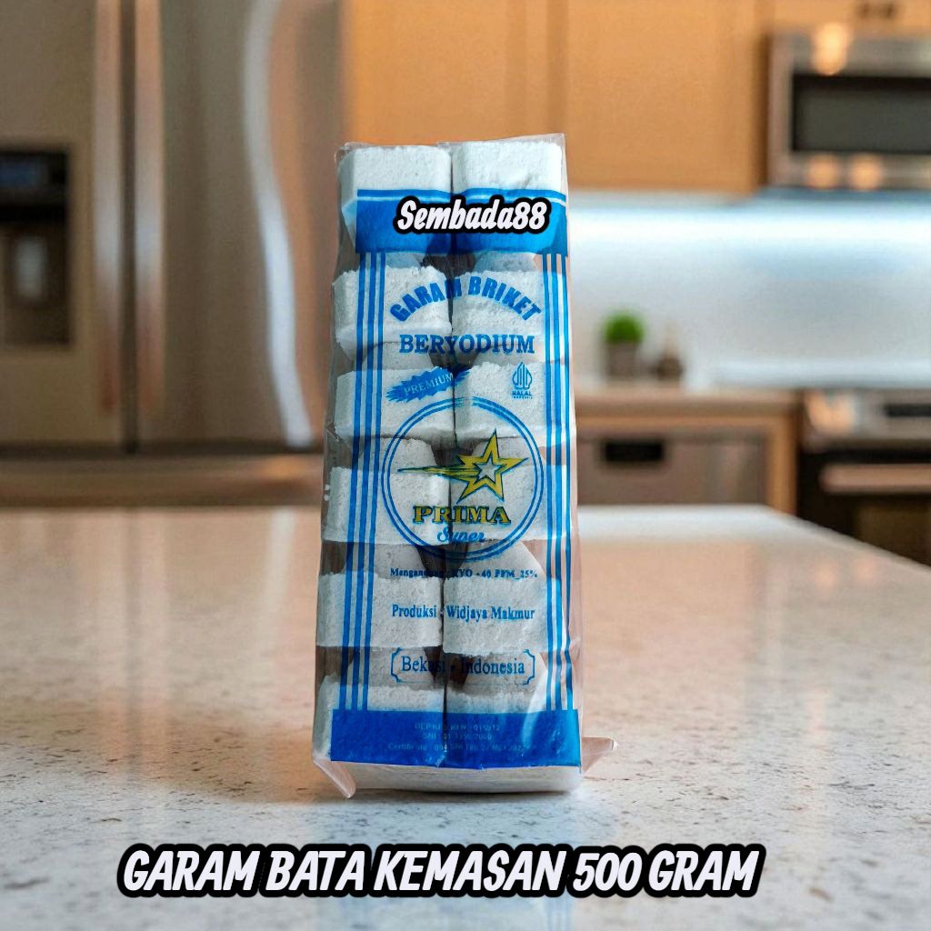 

GARAM BATA PRIMA SUPER KEMASAN 500 GRAM / GAREM / GARAM BRIKET / GARAM BALOK