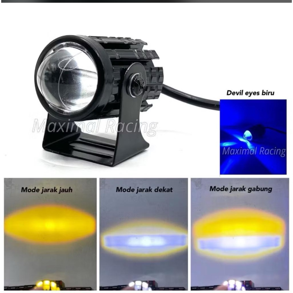 Lampu D2 Mini laser 2 Warna + Devil EYE Lampu D2 Mini Laser Gun lampu sorot d2