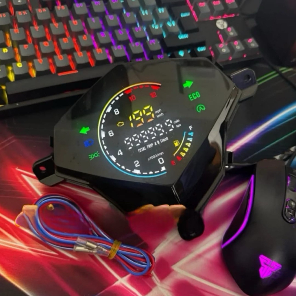 Speedometer Km/Kilometer Digital Led Plus Soket Kabel Pnp Motor Mio M3