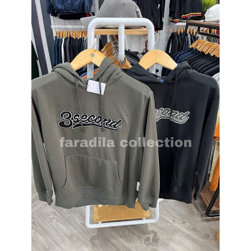 Hoodie 3second reguler fit 2 warna 100% original
