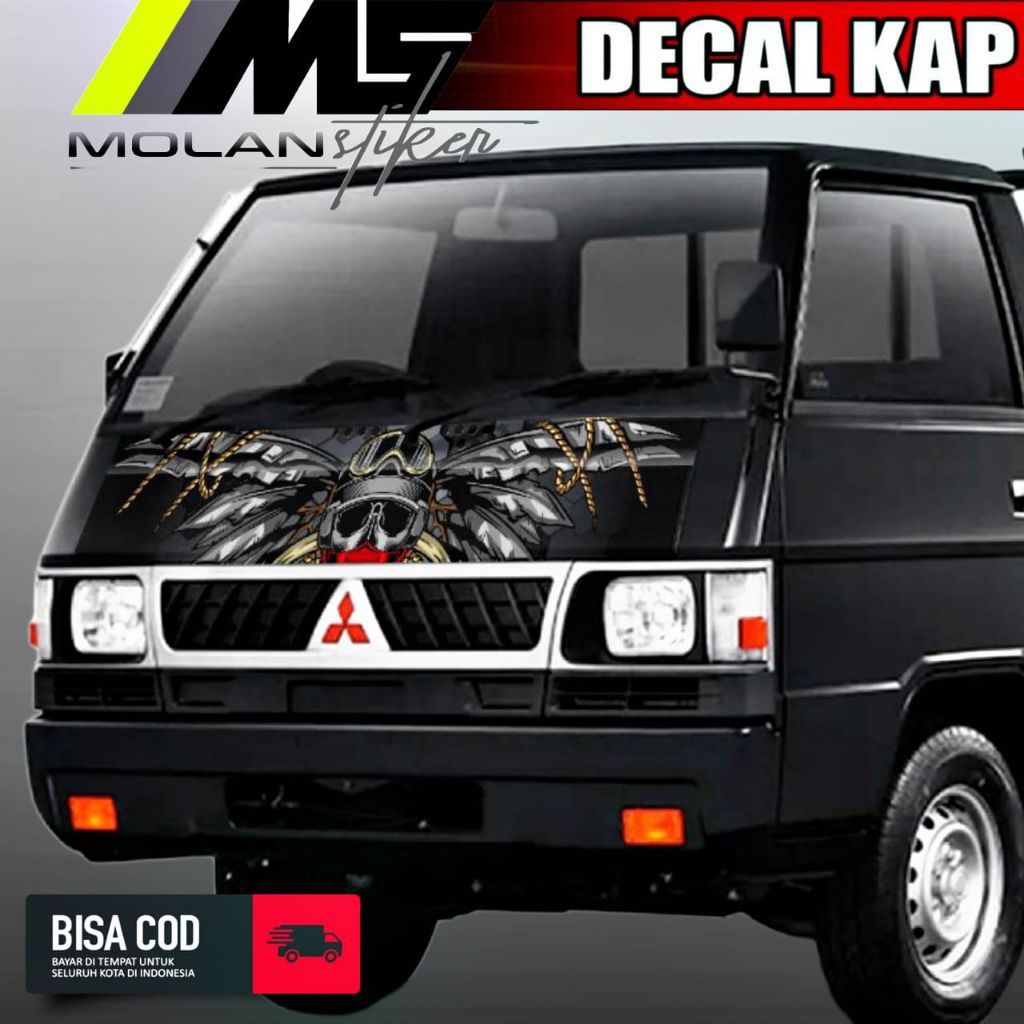 Decal Sticker Striping Variasi Kabin Depan L300 Pickup Decal Kap/Kabin Depan L300 Pu Decal Universal