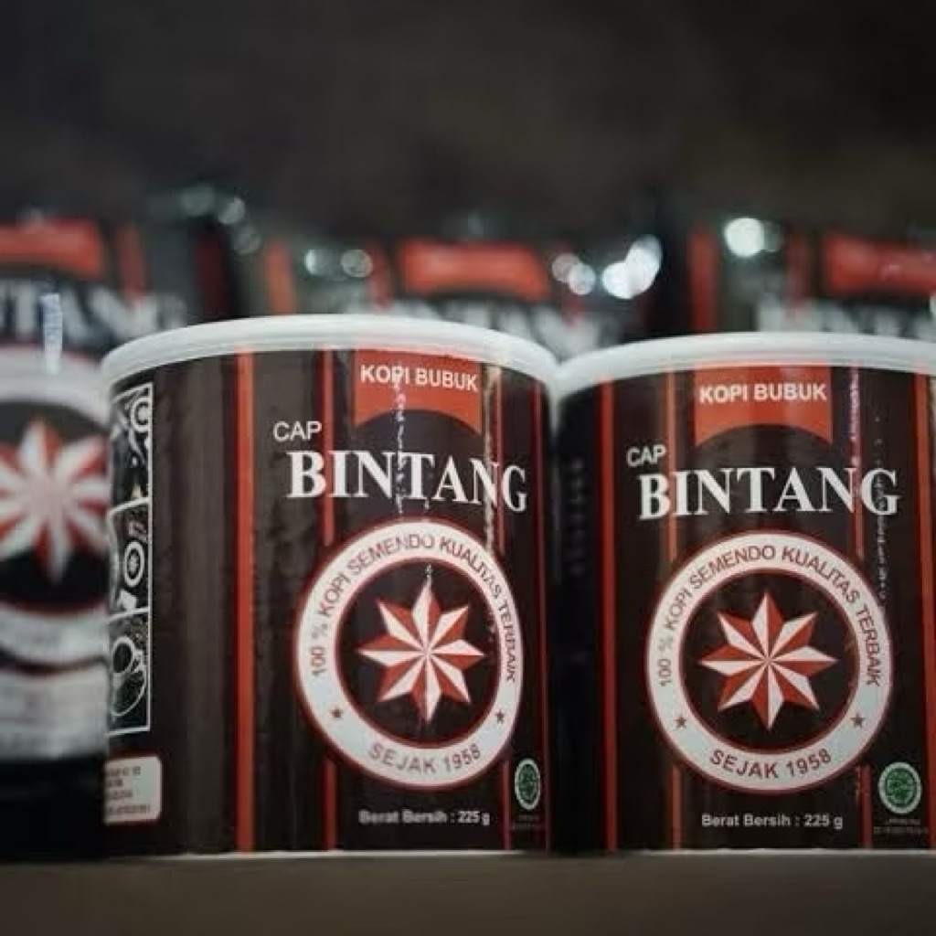 

KOPI BUBUK CAP BINTANG ASLI SEMENDO ISI 225 KEMASAN KALENG